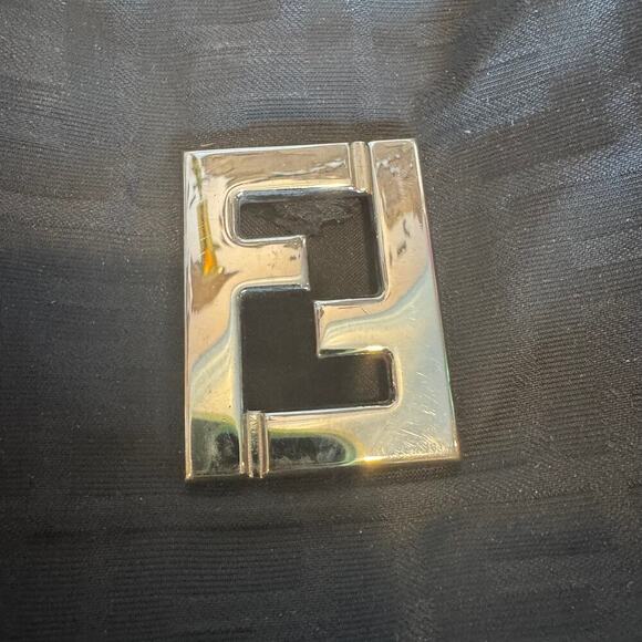 Fendi Black FF Cutout Zucca Canvas Shoulder Bag SHW Authentic CoA - Picture 10 of 10